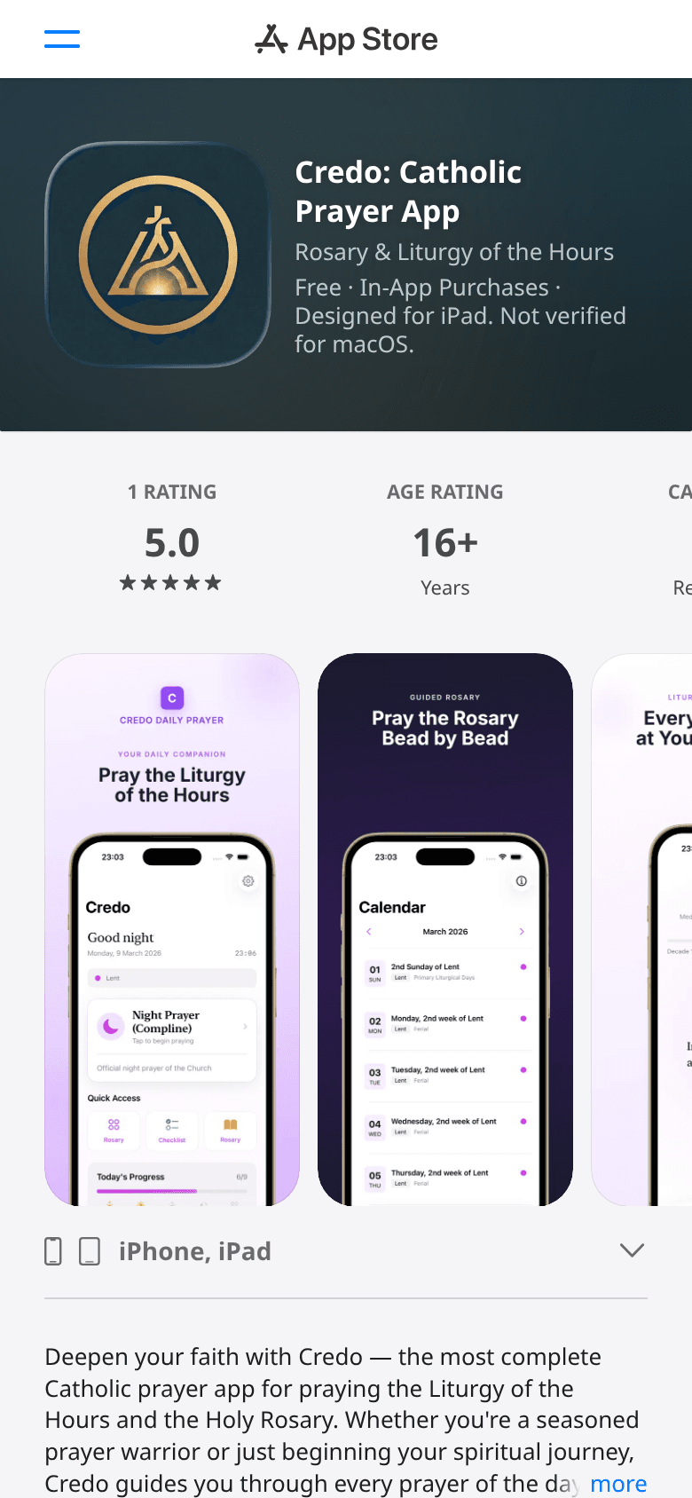 Credo Prayer App