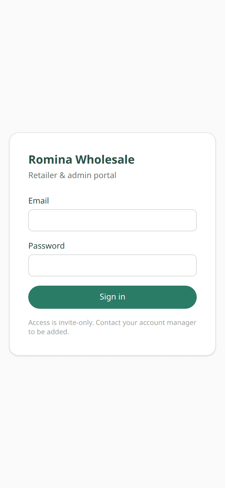 Romina B2B Platform
